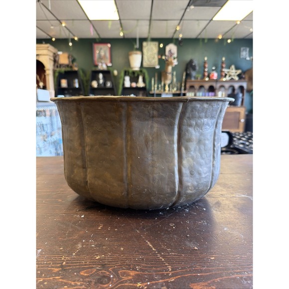 Other - Vintage Hammered Brass Planter
